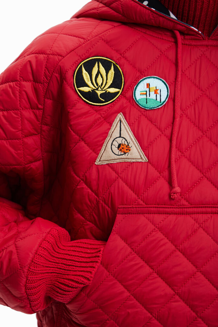 Padded hoodie with patches | Desigual