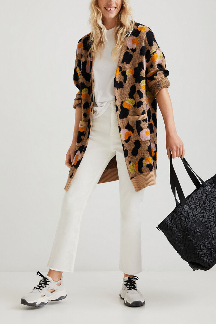 Chaqueta larga animal print | Desigual