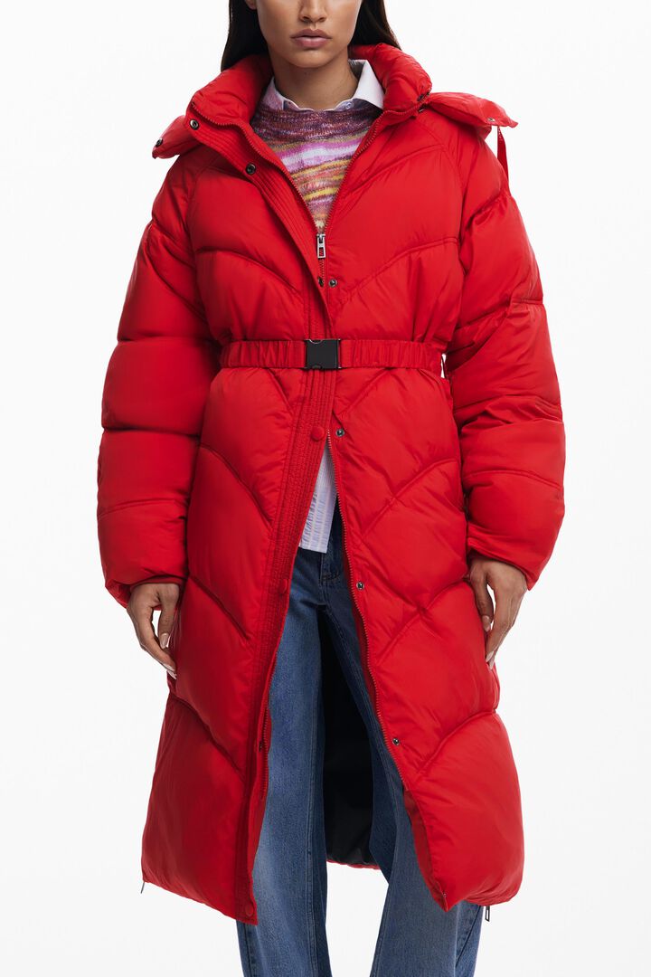 Abrigo largo acolchado