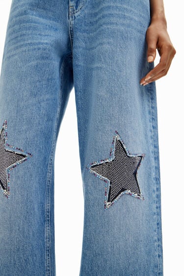 Spijkerbroek met detail van sterren Collina Strada | Desigual