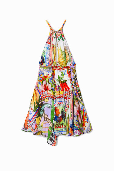 Stella Jean arty postcard short dress | Desigual