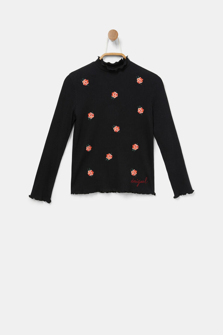 Ribbed T-shirt flowers | Desigual