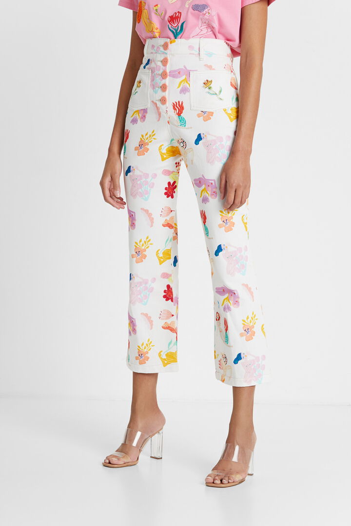 Capri trousers print | Desigual