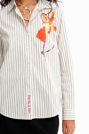 Camisa rayas flor | Desigual