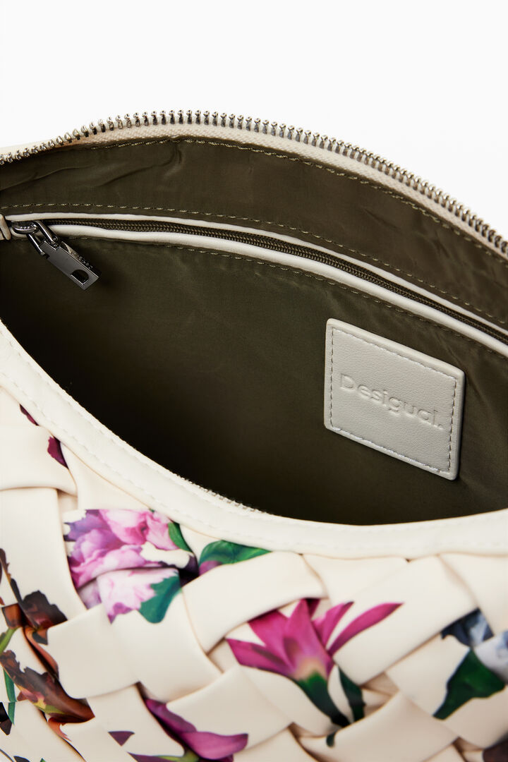 Mała pleciona torebka w kwiaty | Desigual
