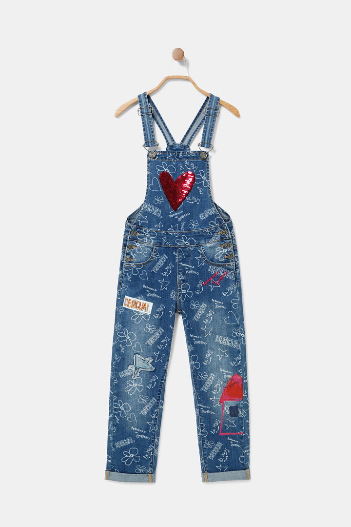 Bolimania print denim overalls | Desigual