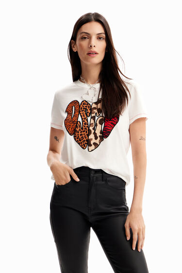 Camiseta parches animal print | Desigual
