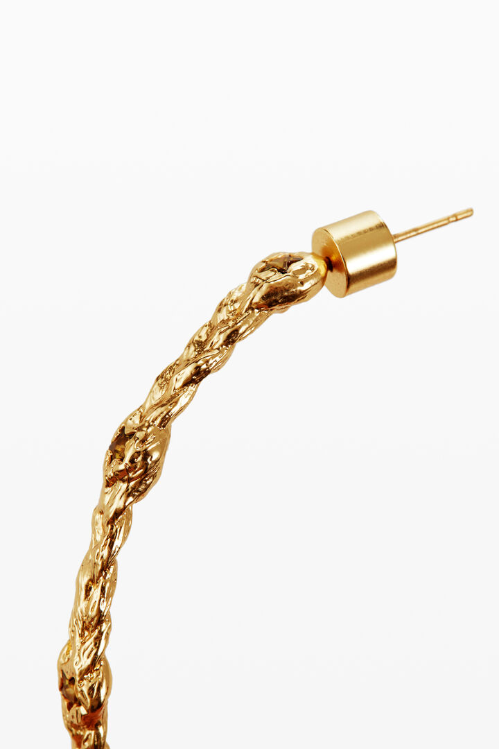Zalio gold-plated braided hoop earrings | Desigual