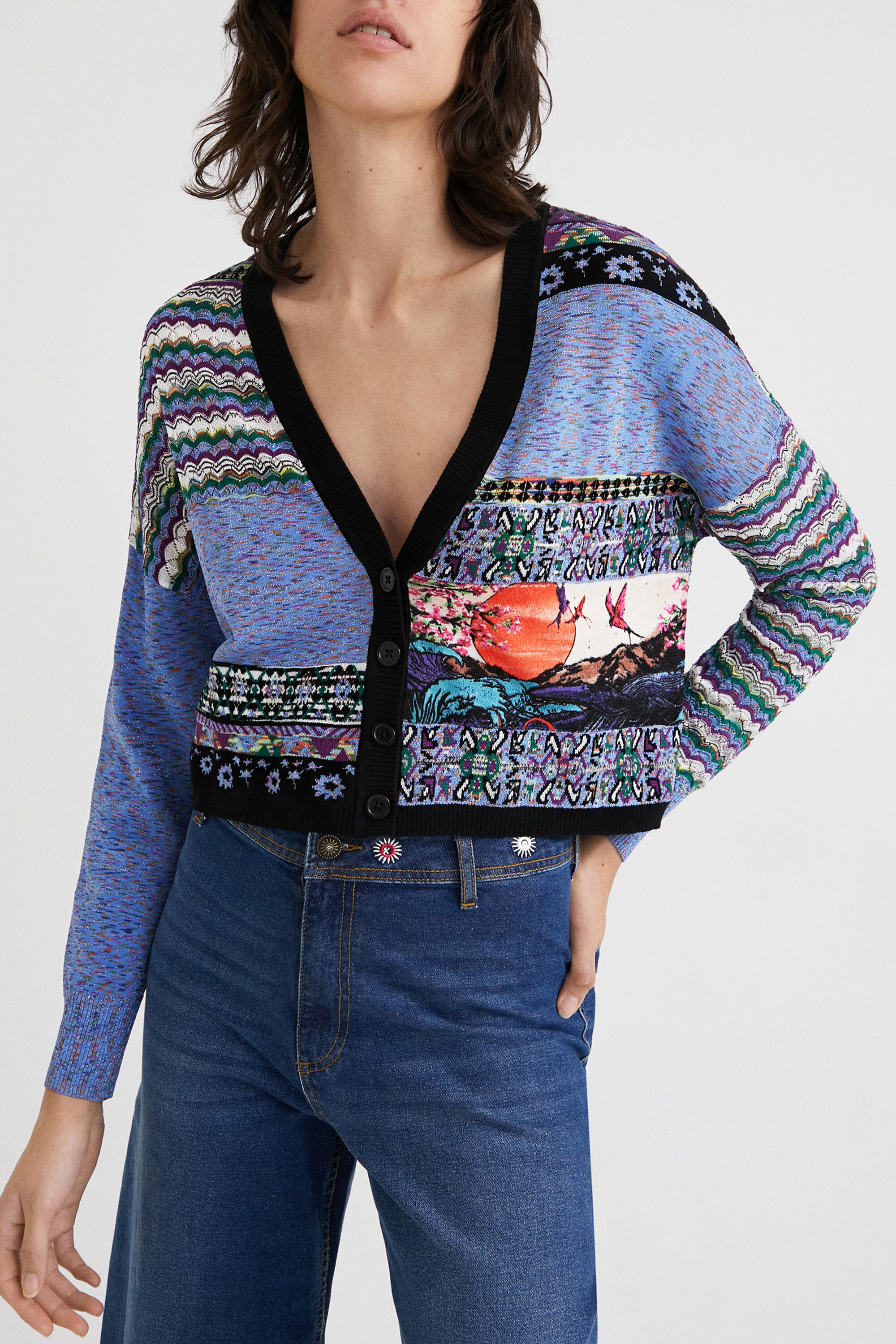 Oversized short cardigan