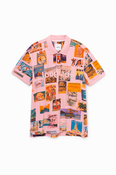Polo shirt with Vintage post card | Desigual