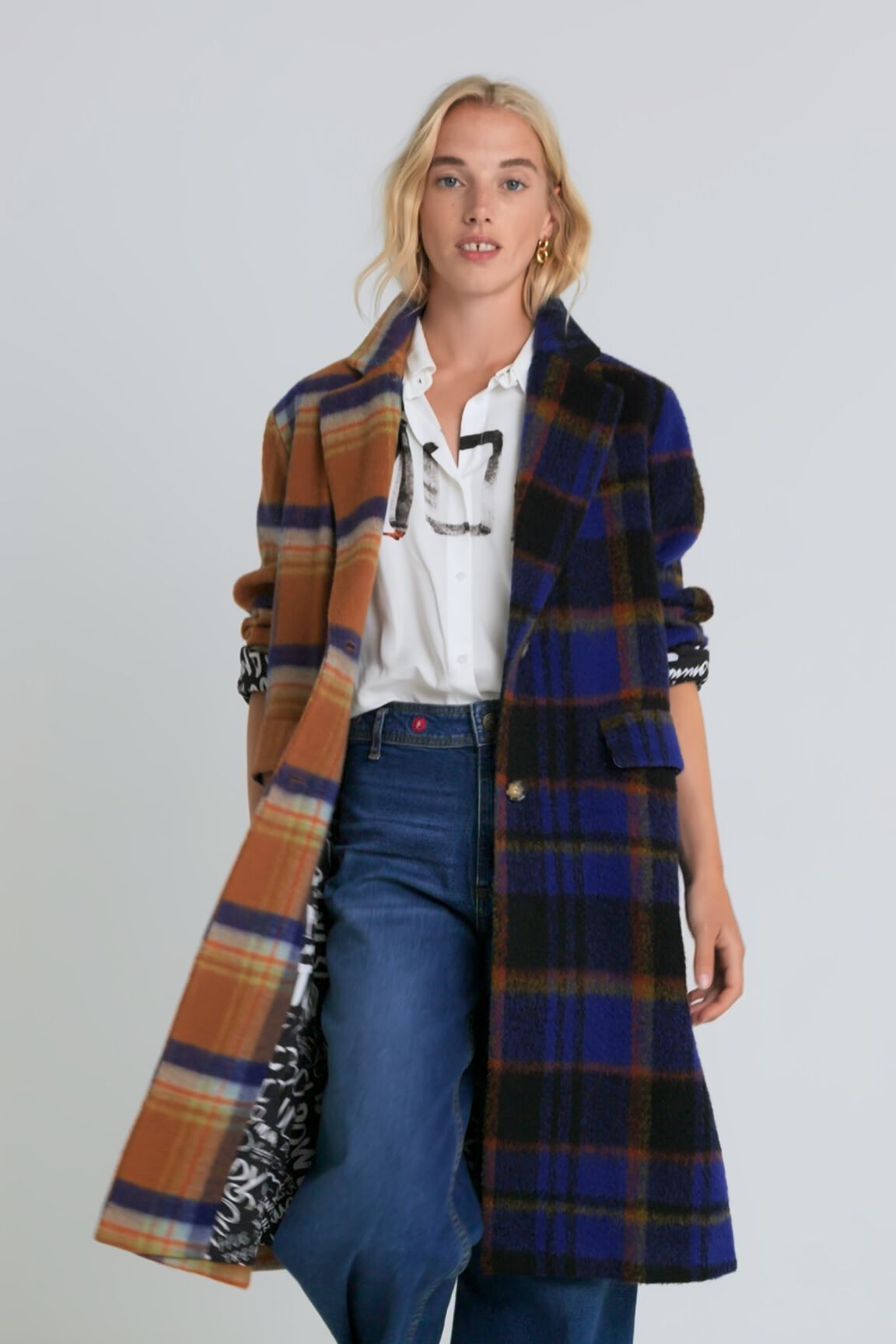 desigual wool coat