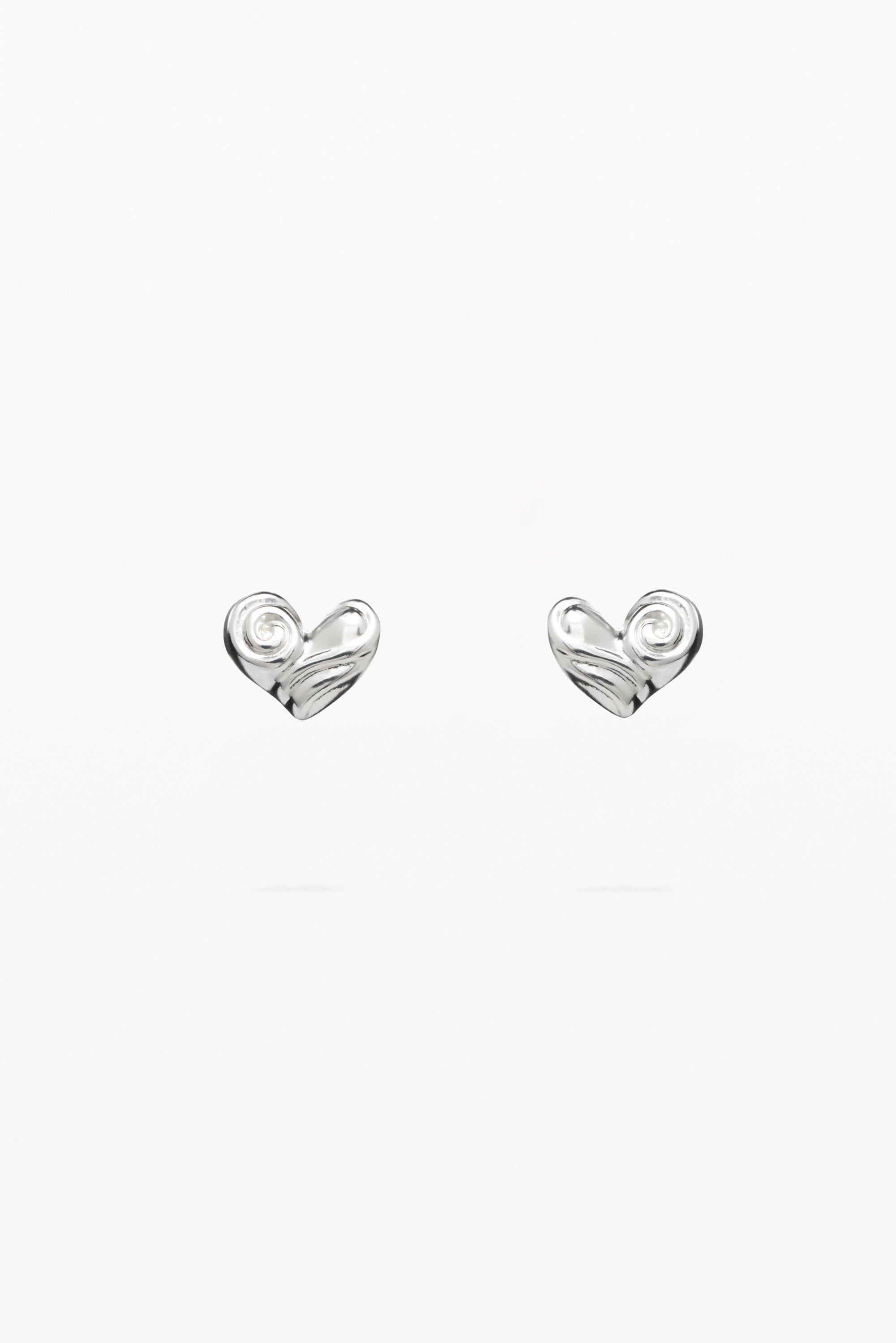 Zalio silver-plated heart stud earrings