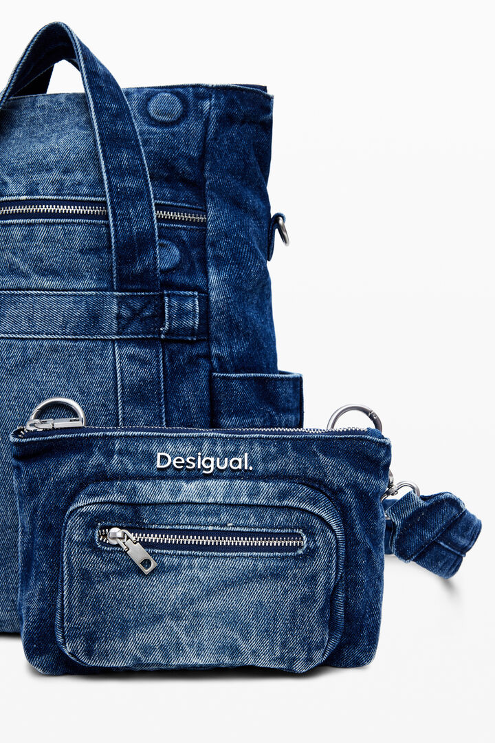 Small Voyager Denim Backpack | Desigual