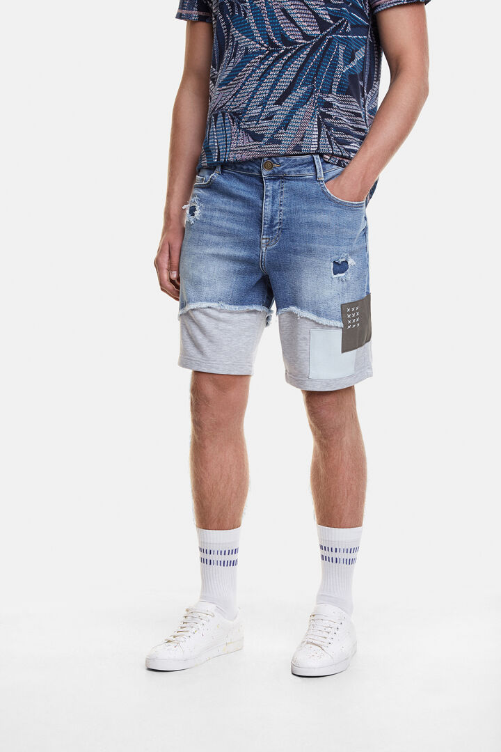 Pantalón corto vaquero con felpa | Desigual