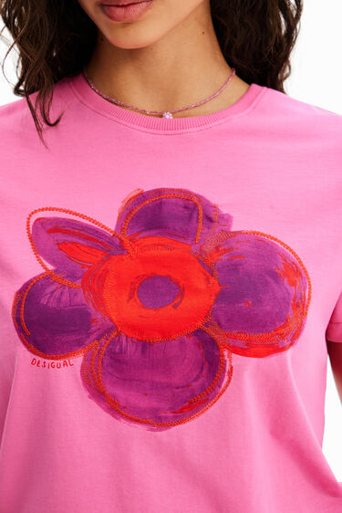 T-shirt illustration fleur | Desigual