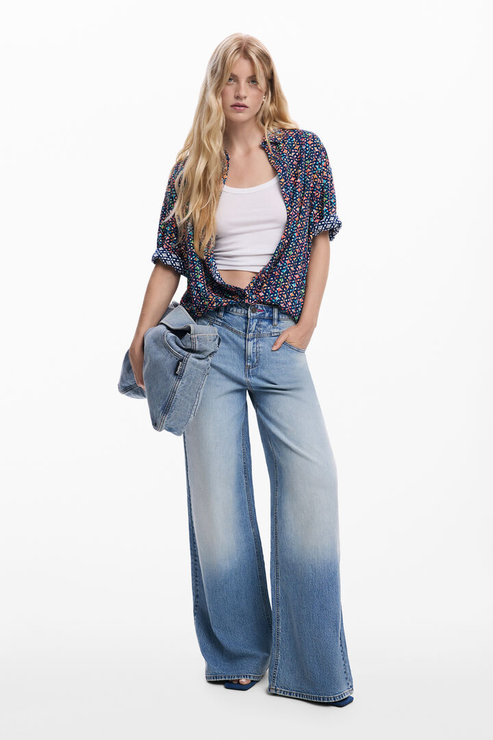 Camisa manga corta bordados étnicos | Desigual