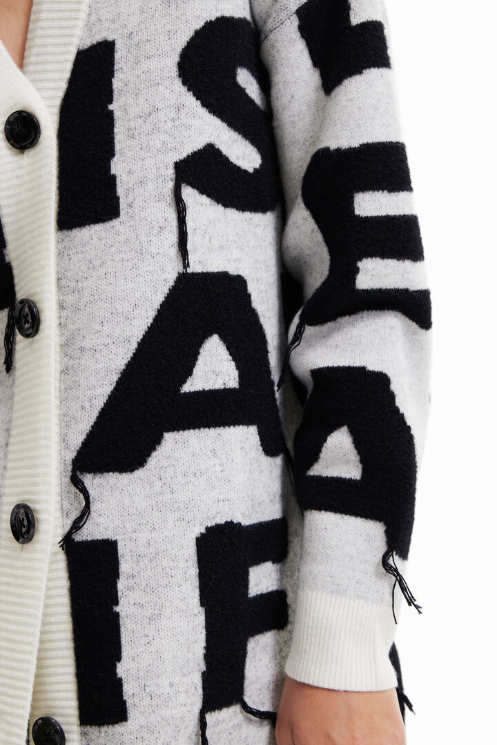 Cárdigan oversize mensajes | Desigual