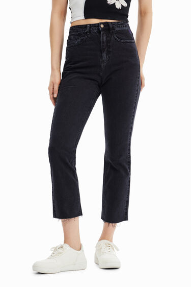 Straight fit cropped jeans | Desigual