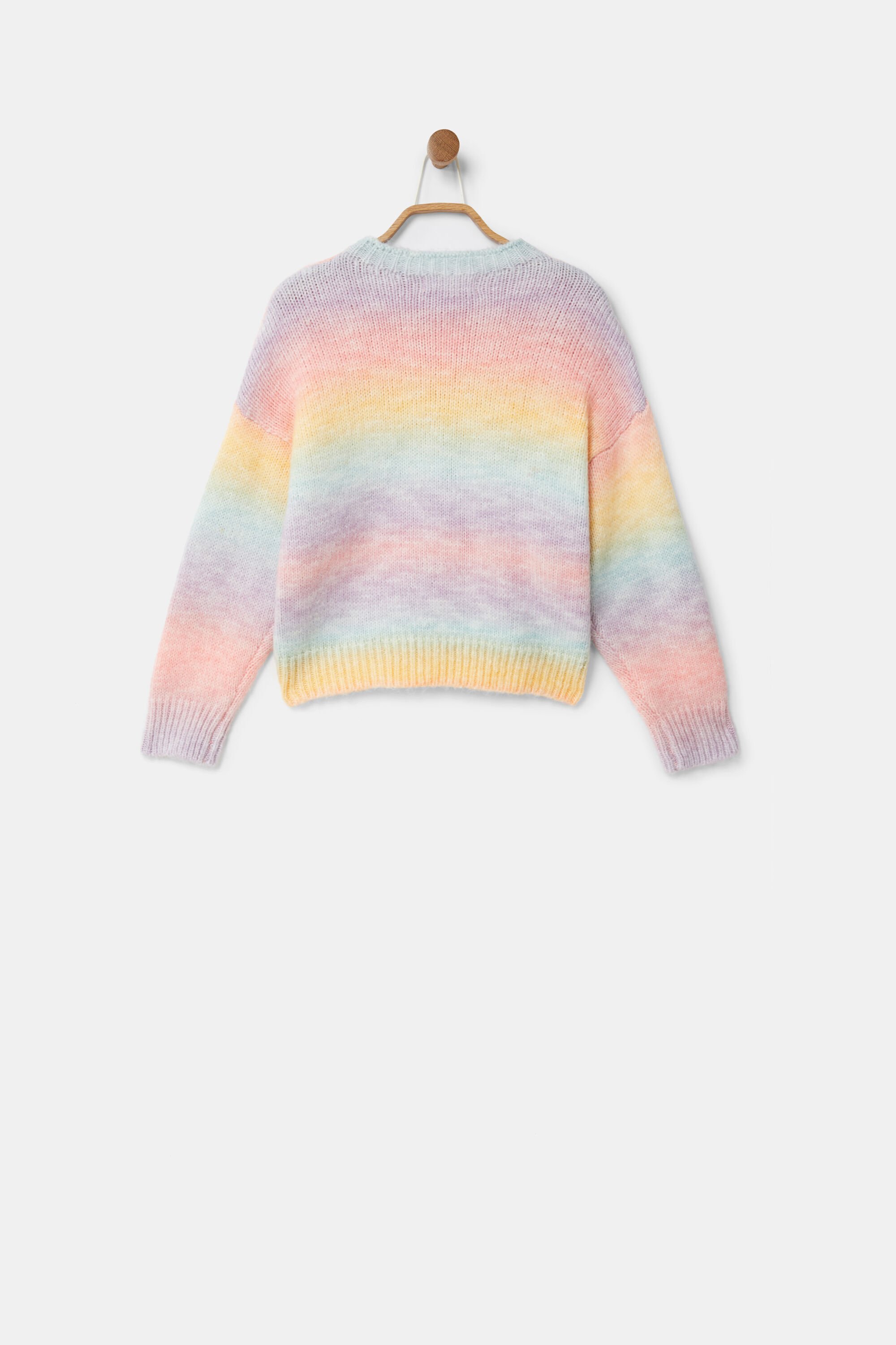 Rainbow knit jumper on sale