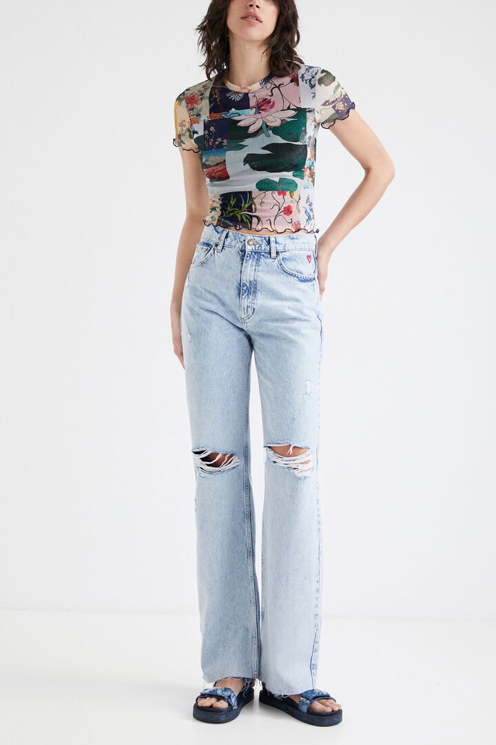 Slim Asian patchwork T-shirt | Desigual