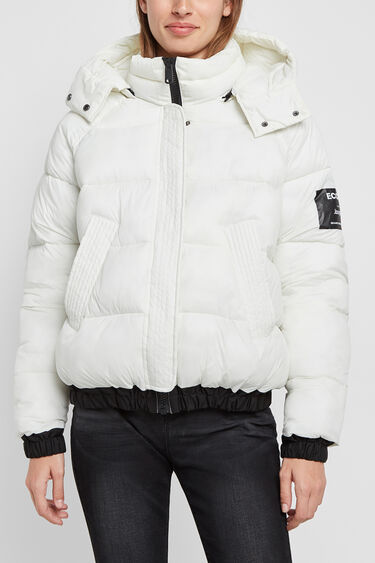 Short padded hooded jacket | Desigual
