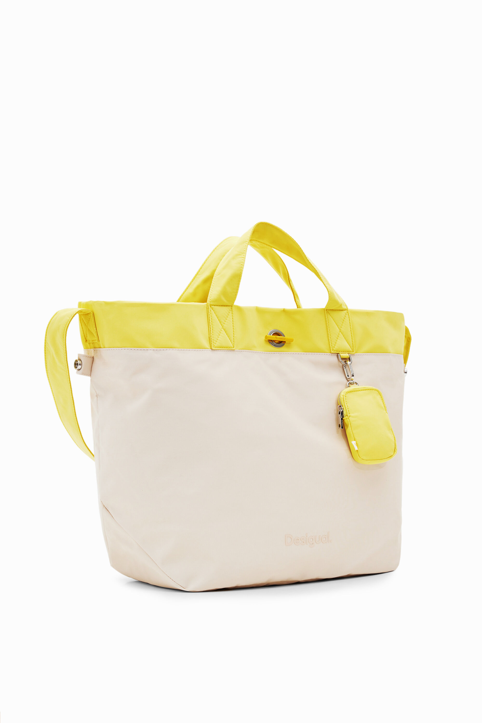 White nylon sales tote bag