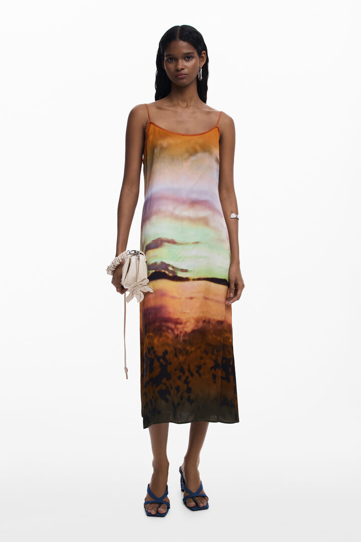 Long sunset strap dress