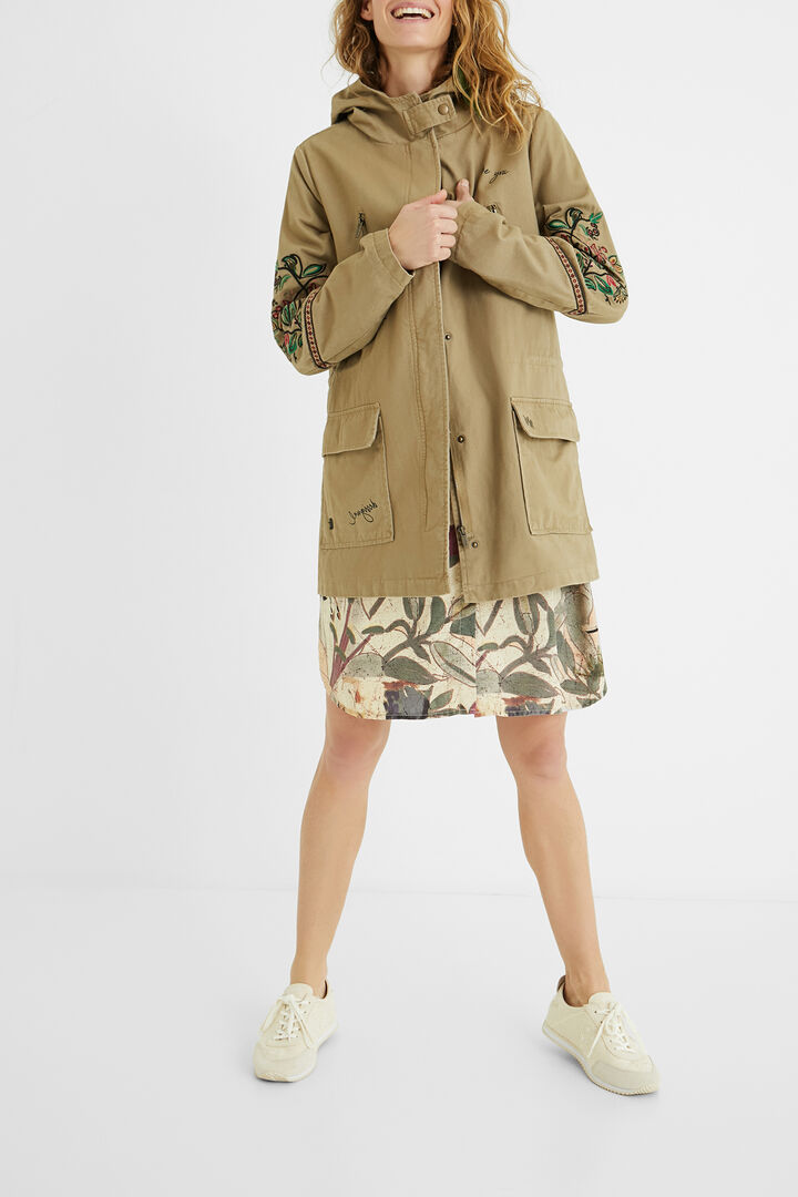 Parka met capuchon en bloemen | Desigual