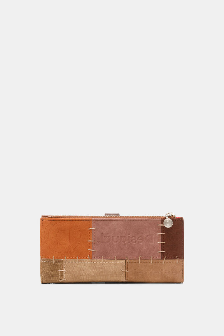 Monedero efecto piel patchwork | Desigual