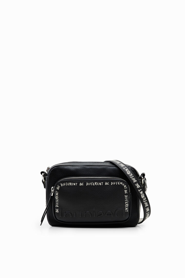 Small crossbody bag with messages | Desigual