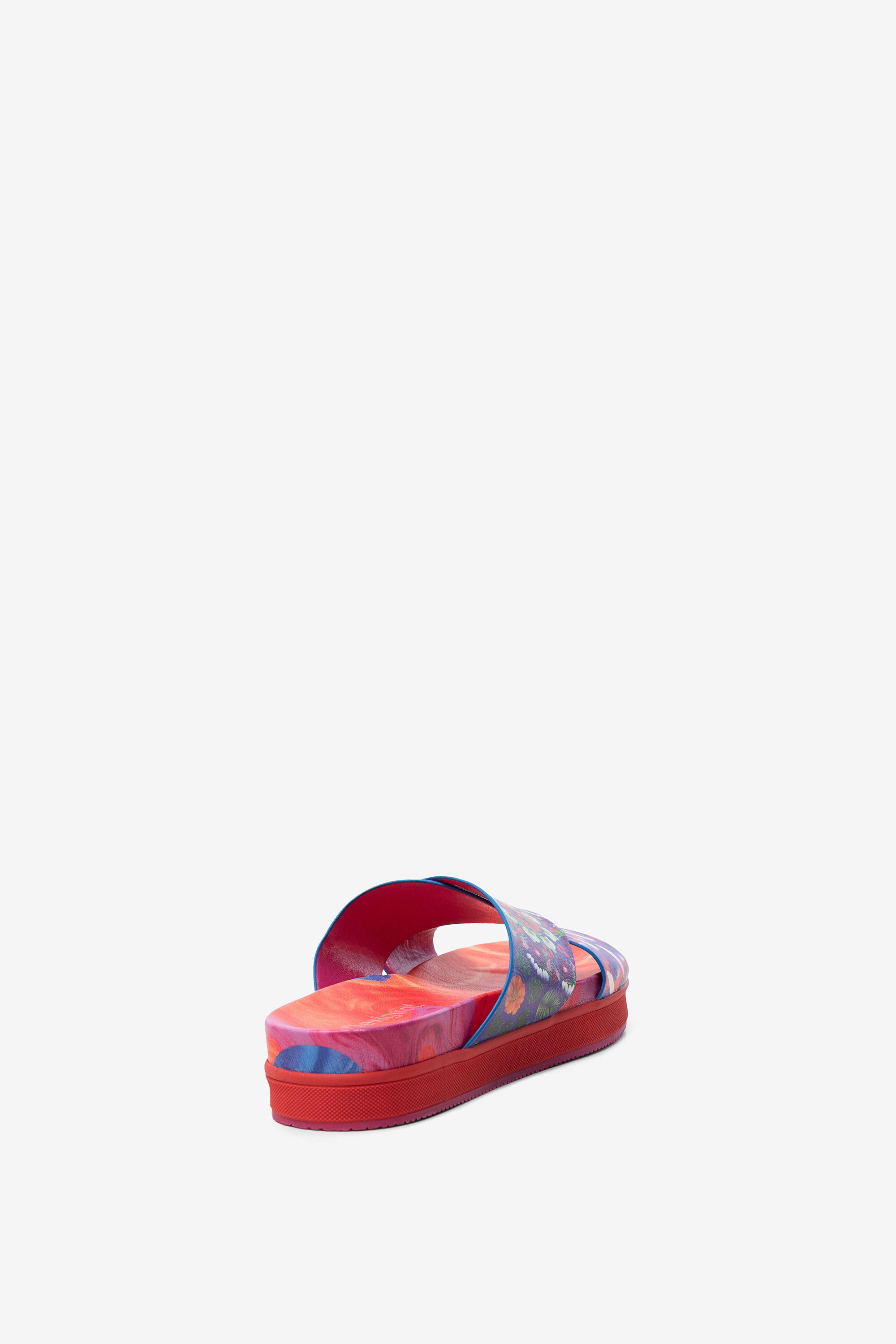 red platform flip flops