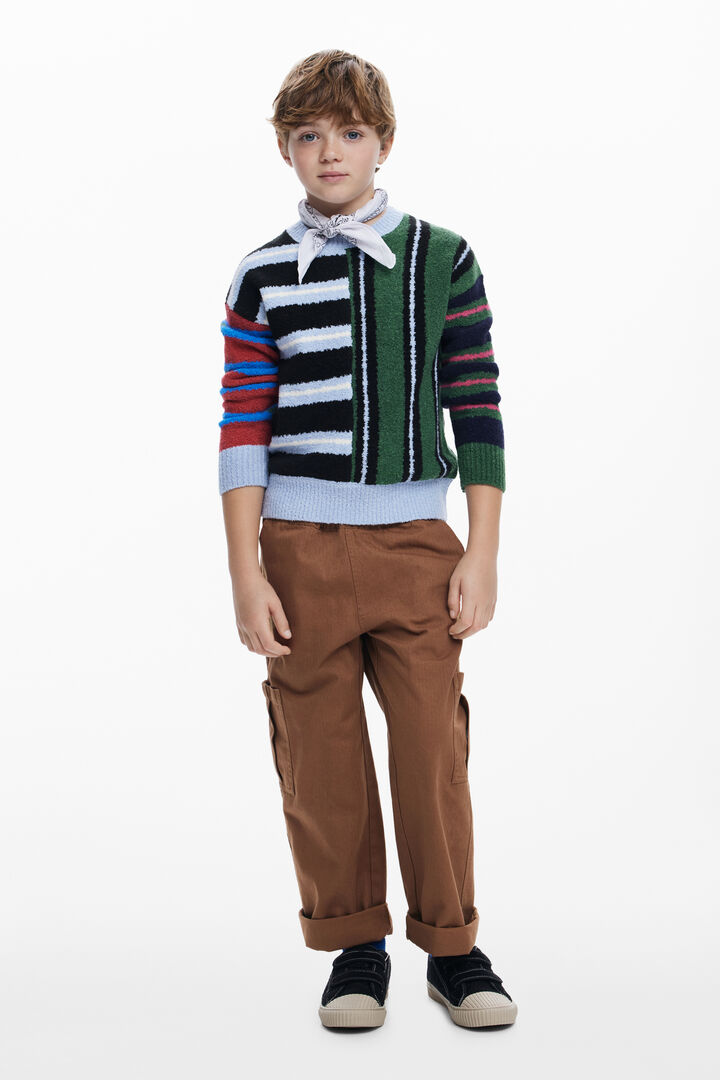 Jersei de textura a ratlles | Desigual