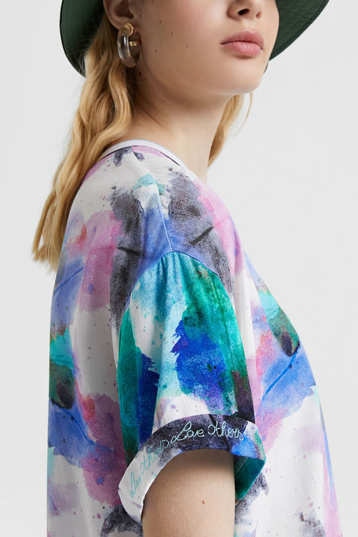 Blouse with faded tie-dye | Desigual