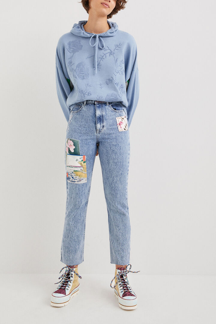 Vaquero Straight cropped japonés | Desigual