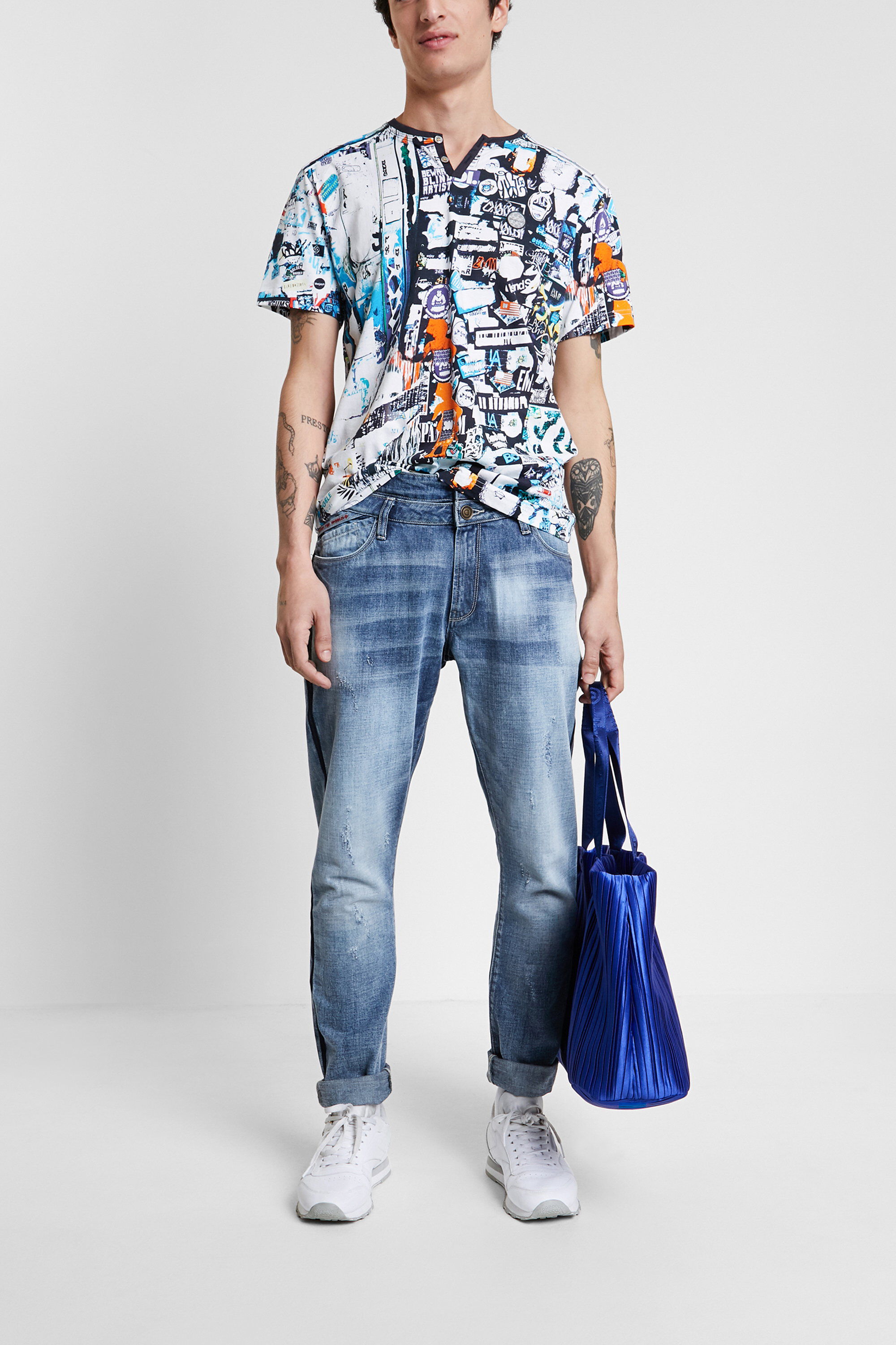 Jeans striscia cheap laterale