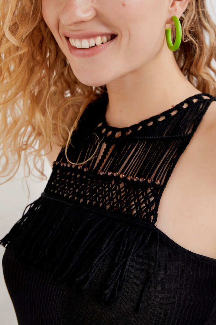 マクラメ ホルターネックワンピース | Desigual