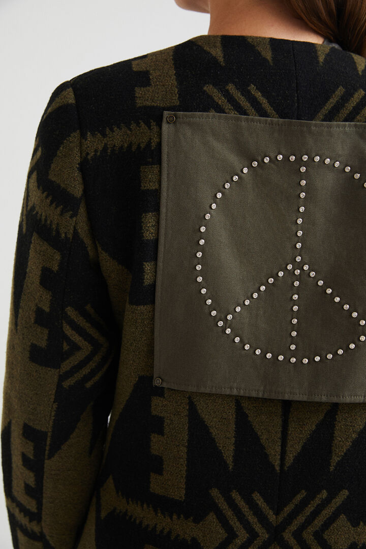Slim wool print blazer | Desigual