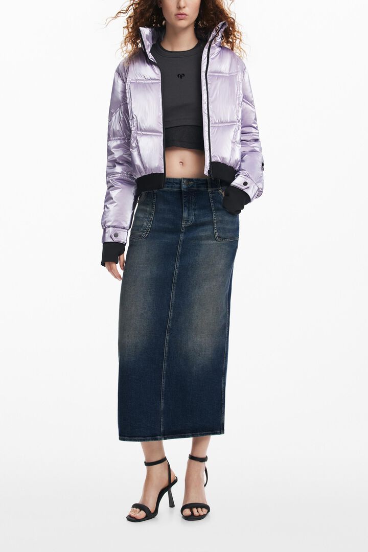 Abrigo acolchado metalizado | Desigual