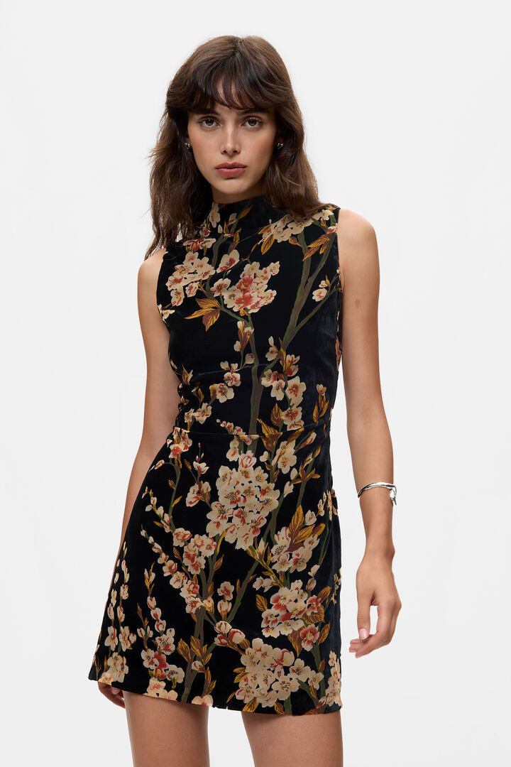 Short sleeveless printed dress