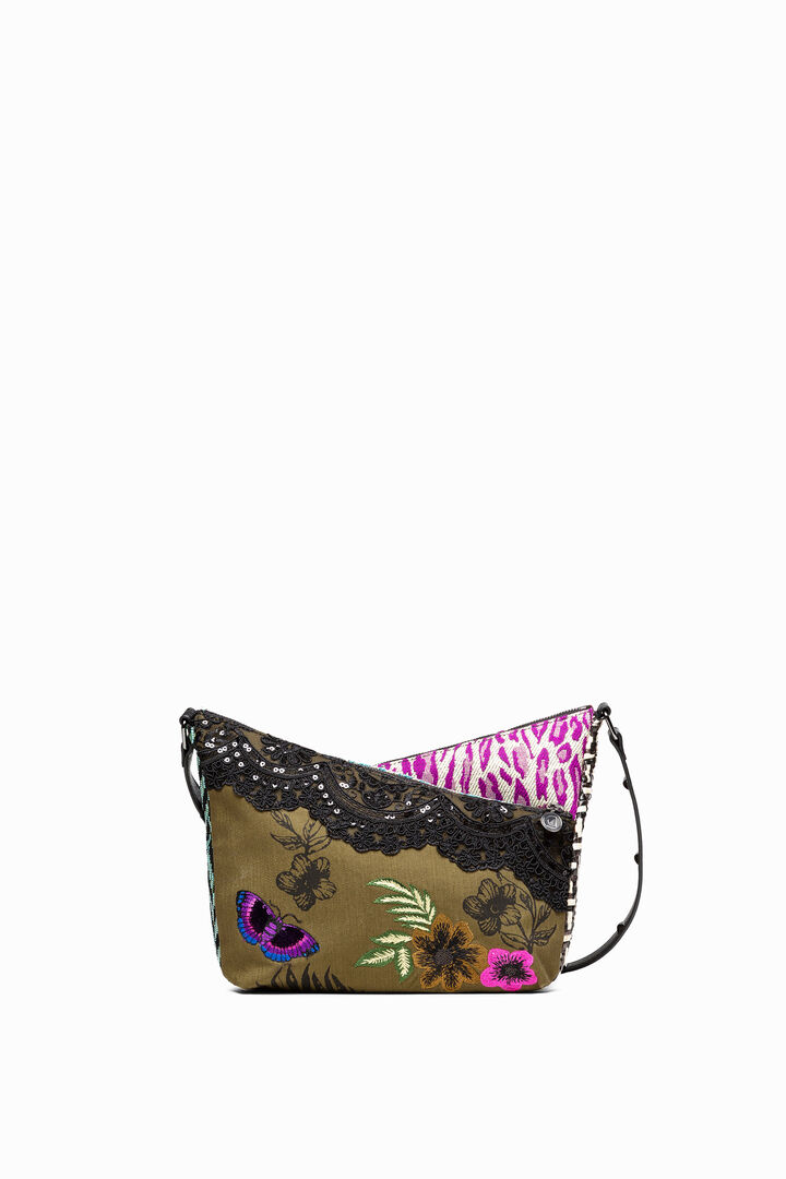 Mini kabelka patchwork z tkanin a textur | Desigual