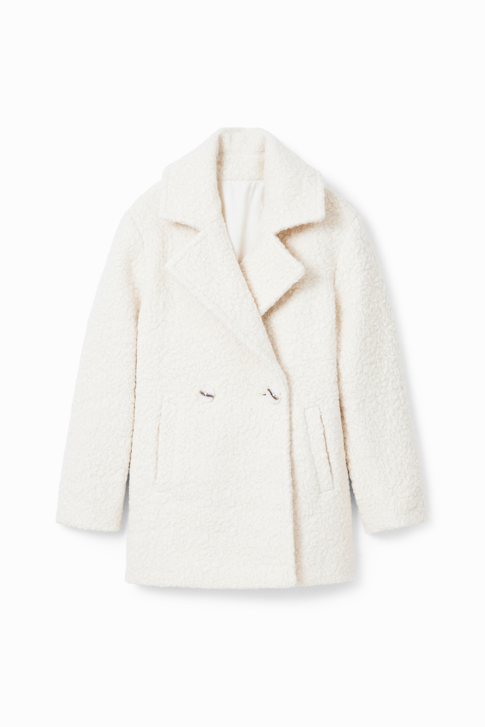 Desigual Double-breasted bouclé coat