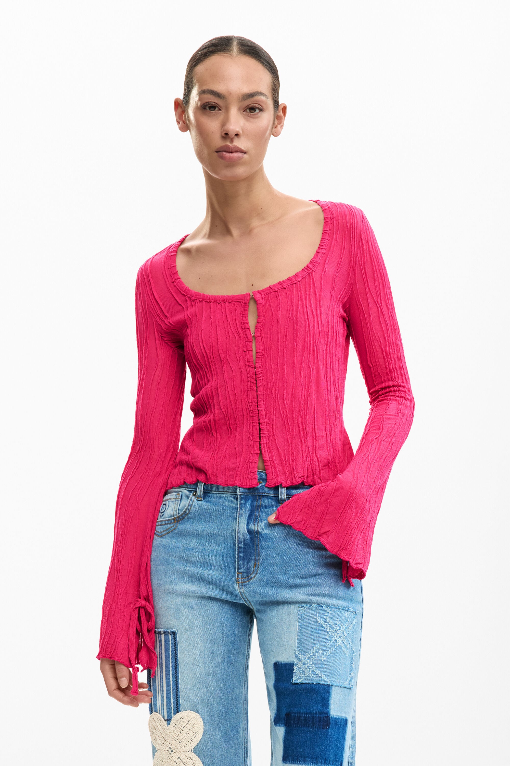 Maglietta aderente con lacci - RED (M)