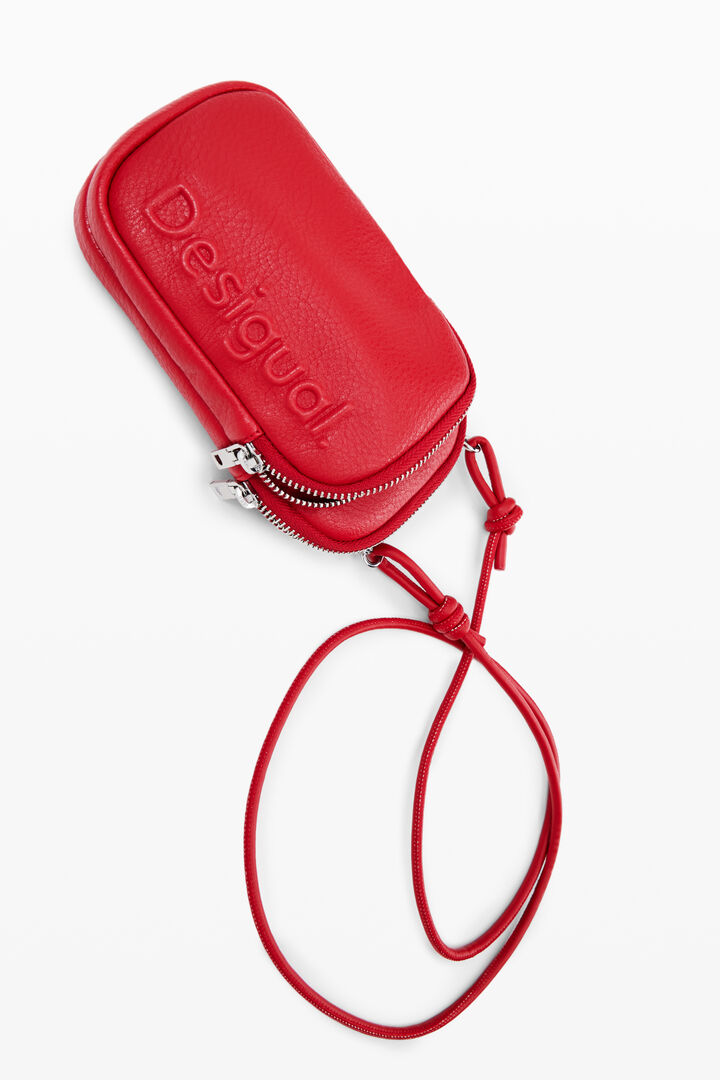 Phone holder-wallet with leather effect | Desigual