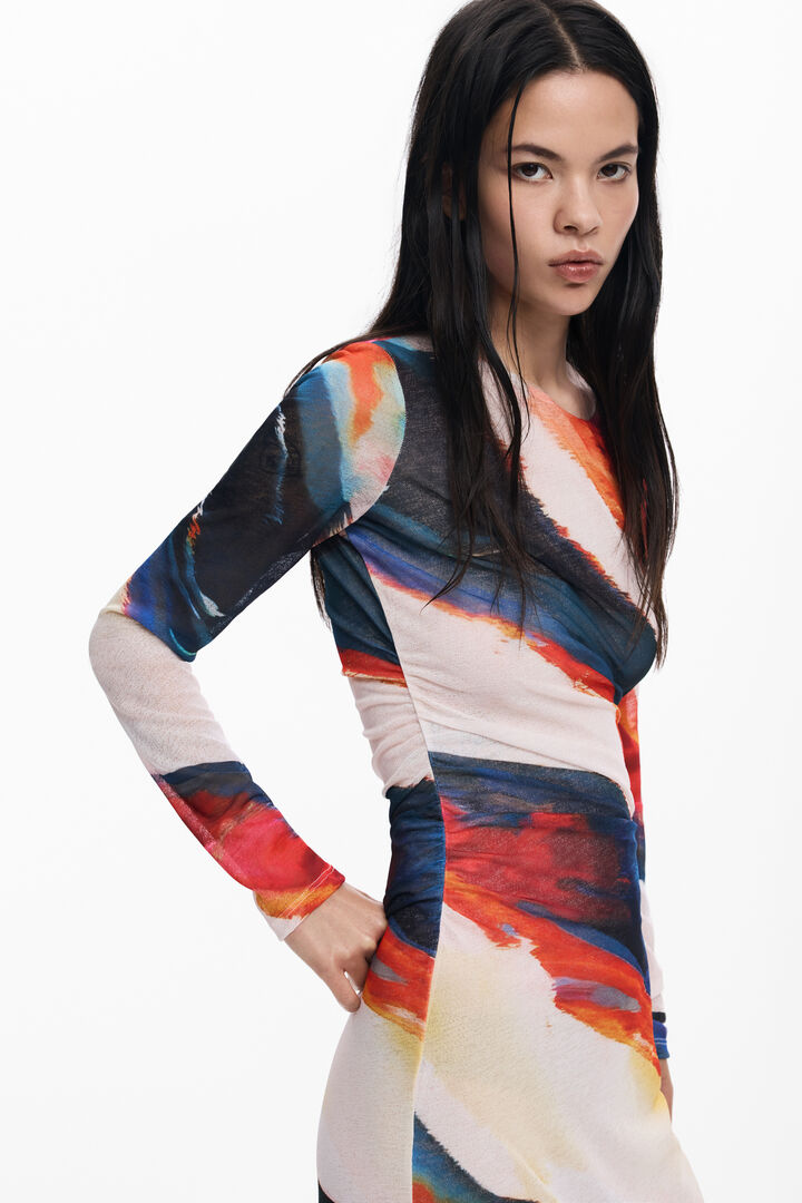 Vestido largo ondas | Desigual