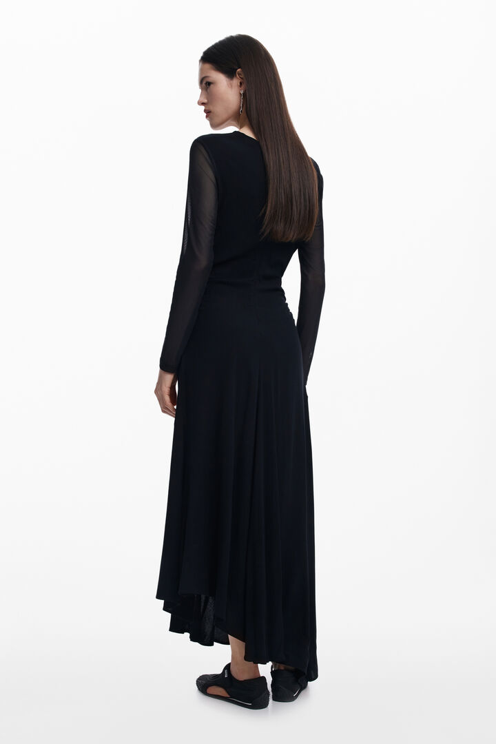 Asymmetric lily long dress | Desigual