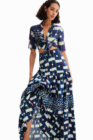 Falda larga multiposición Stella Jean | Desigual
