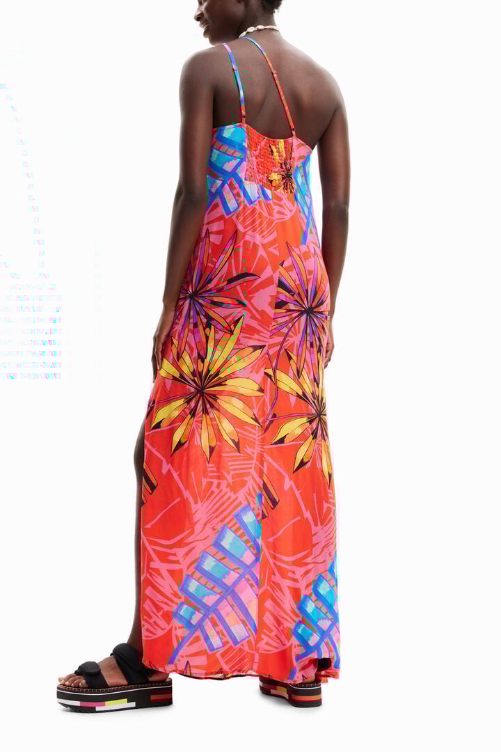 Vestido midi asimétrico tropical | Desigual
