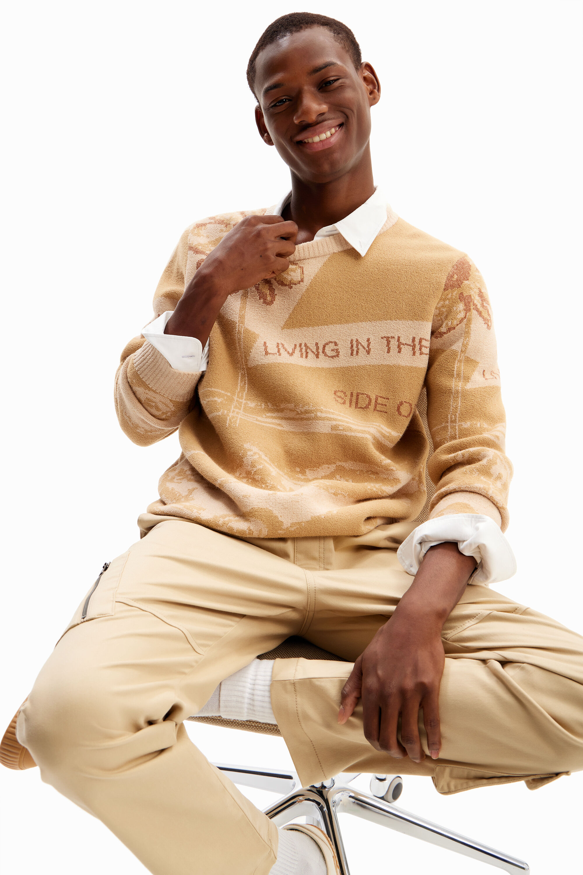 Jacquard car pullover
