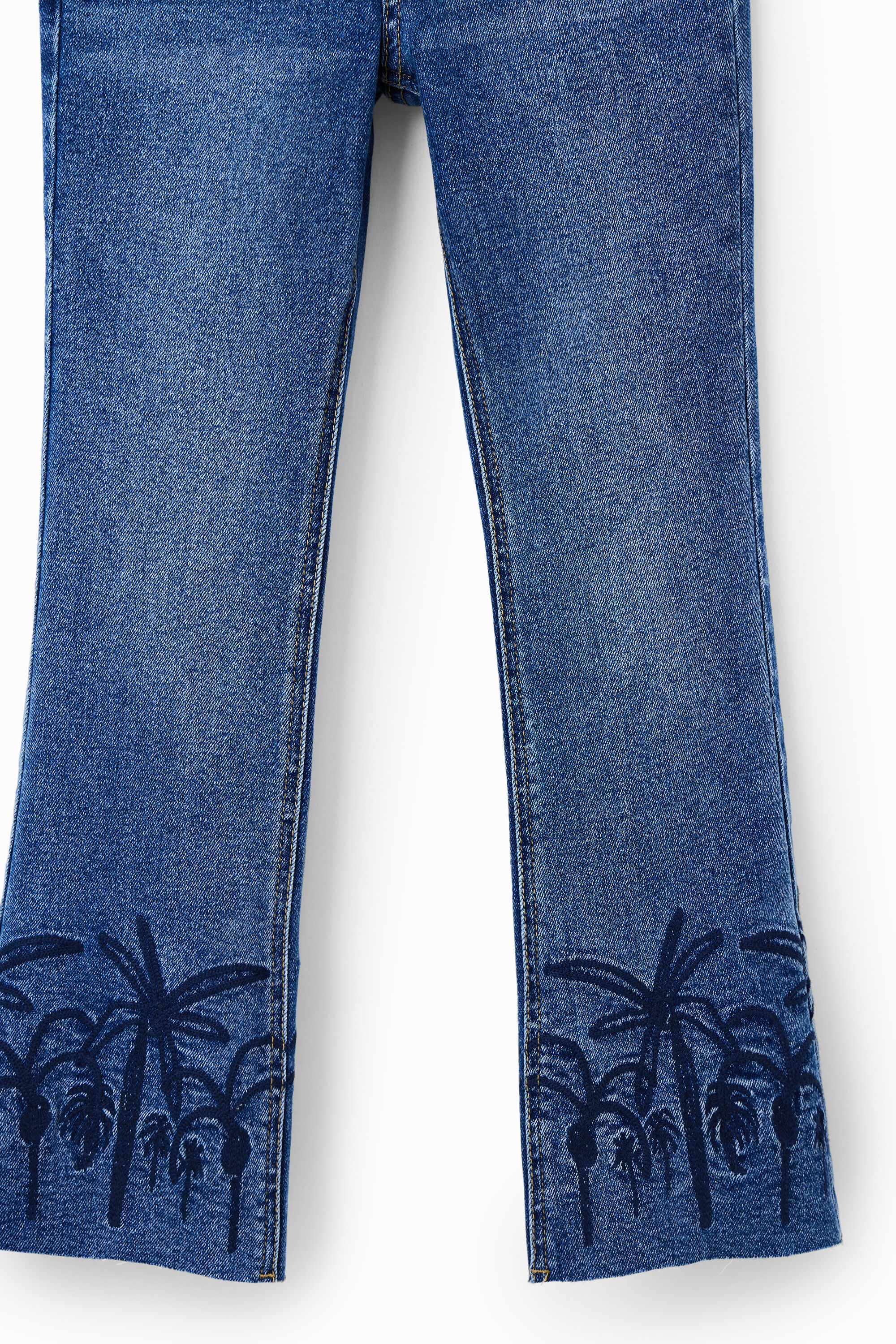 Girls Embroidered long flare jeans I Desigual