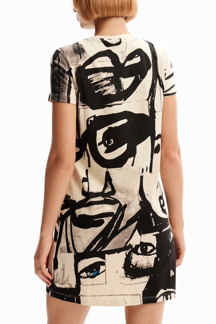 Face mini T-shirt dress | Desigual